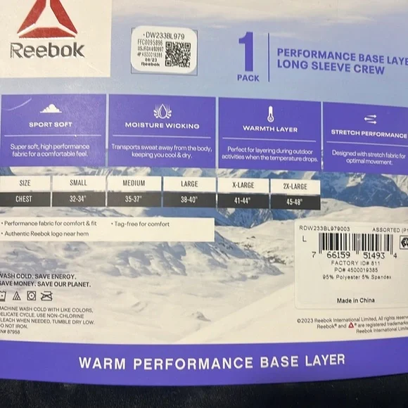 Reebok Women's Base Layer Long Sleeve Top - Picture 7 of 8